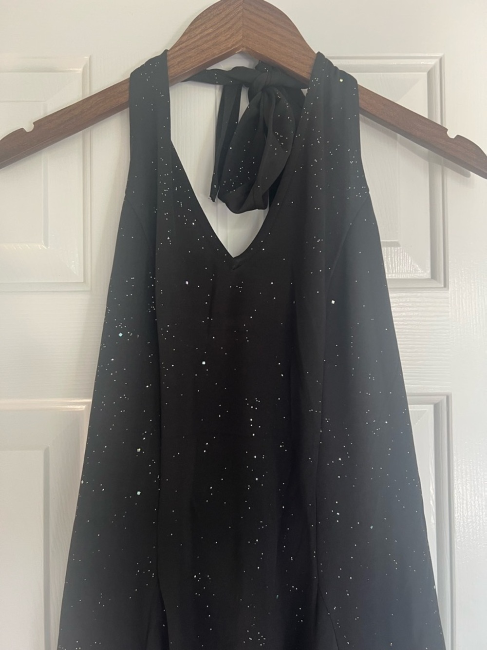 HomRain Halter Black Sparkly Cocktail Party Dress. NWT.  Size large. - Picture 5 of 11